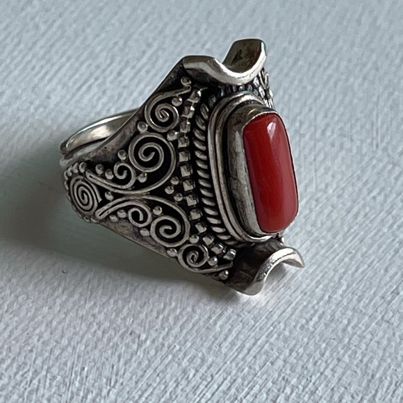 Corals Silver Ring Adjustable - Picture 4 of 8